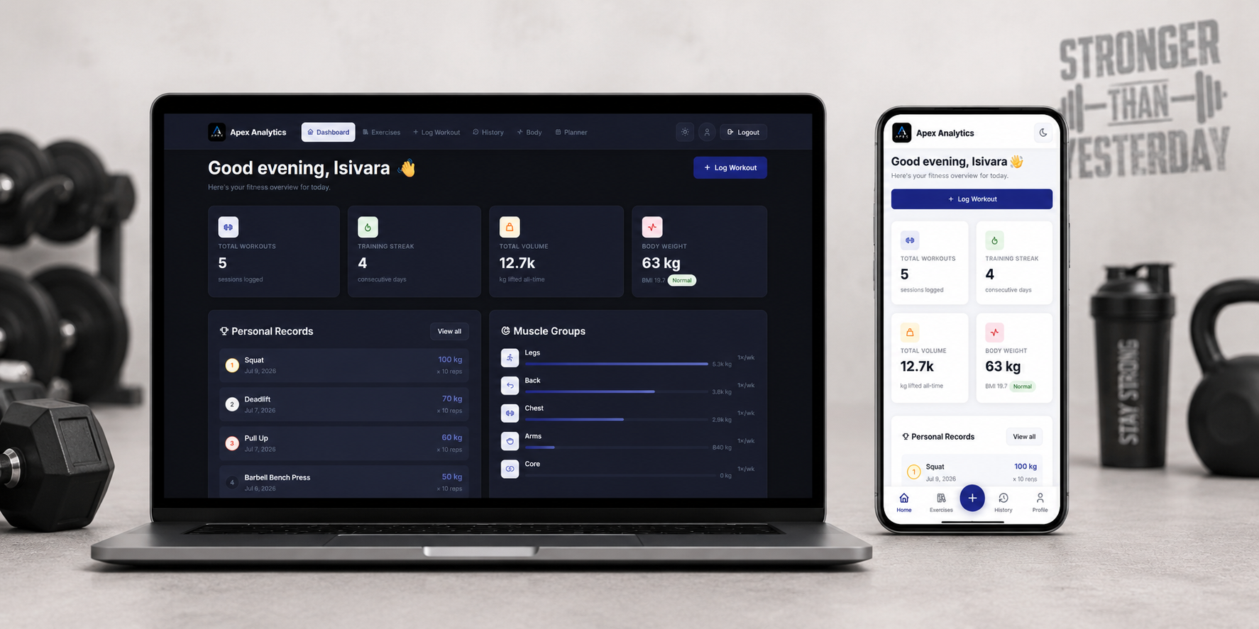 Apex Analytics Gym Progress Tracker